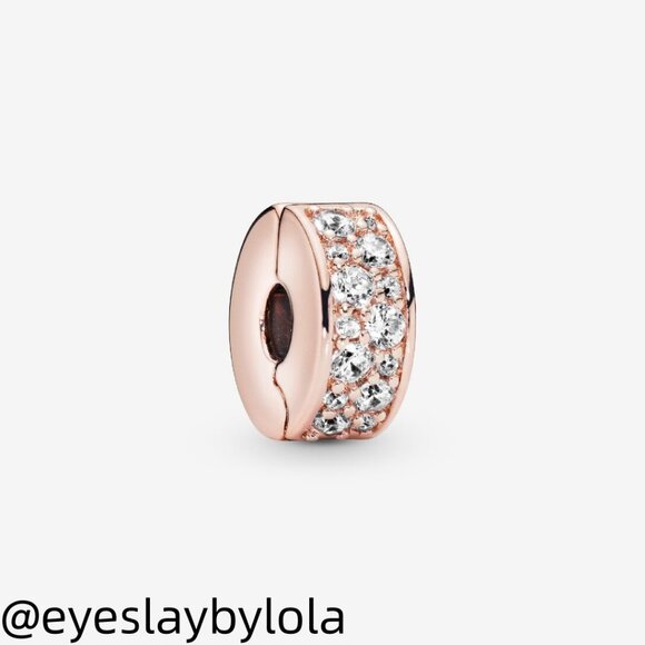 Pandora Clear Pavé Clip Charm - Picture 1 of 5